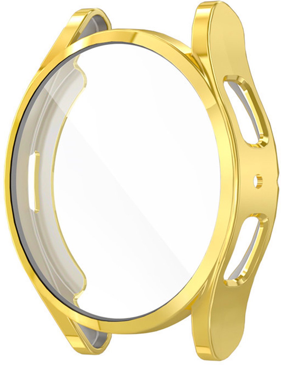 YONO Screen Protector Bumper geschikt voor Galaxy Watch 5 (44 mm) - Full Cover Case - Hoesje - Goud
