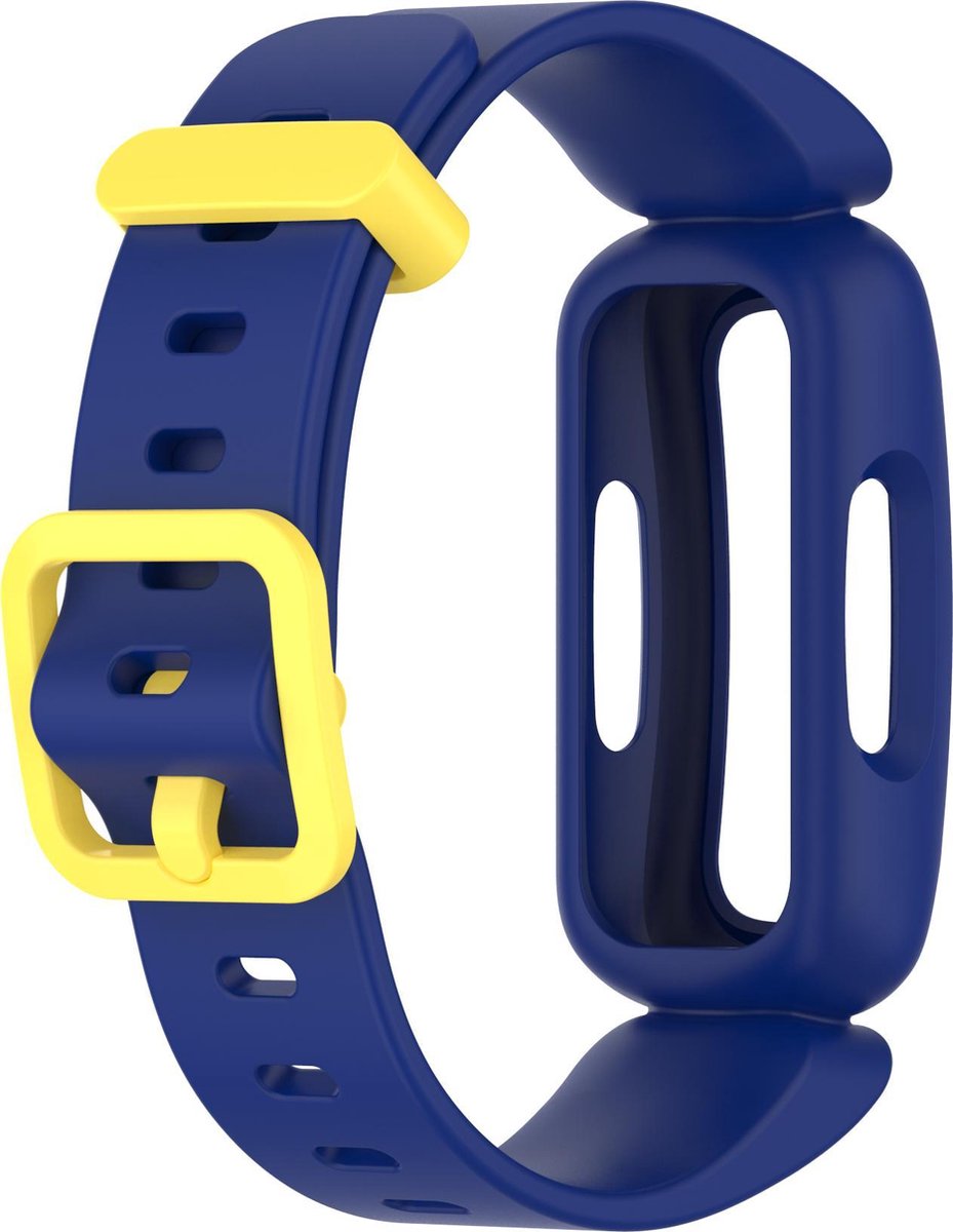 YONO Siliconen Bandje geschikt voor Fitbit Ace 3 Kids - Inspire 2 - Blauw