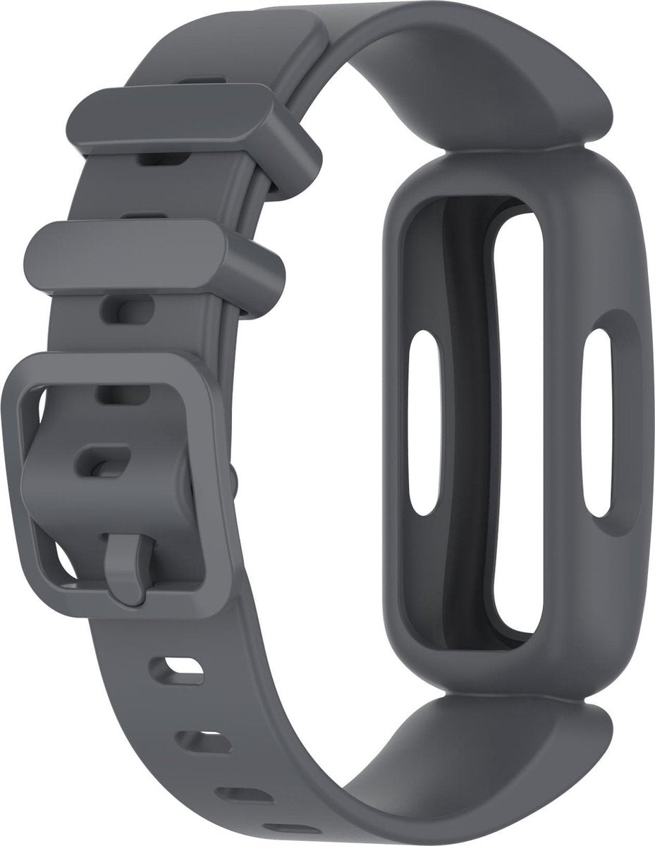 YONO Siliconen Bandje geschikt voor Fitbit Ace 3 Kids - Inspire 2 - Grijs