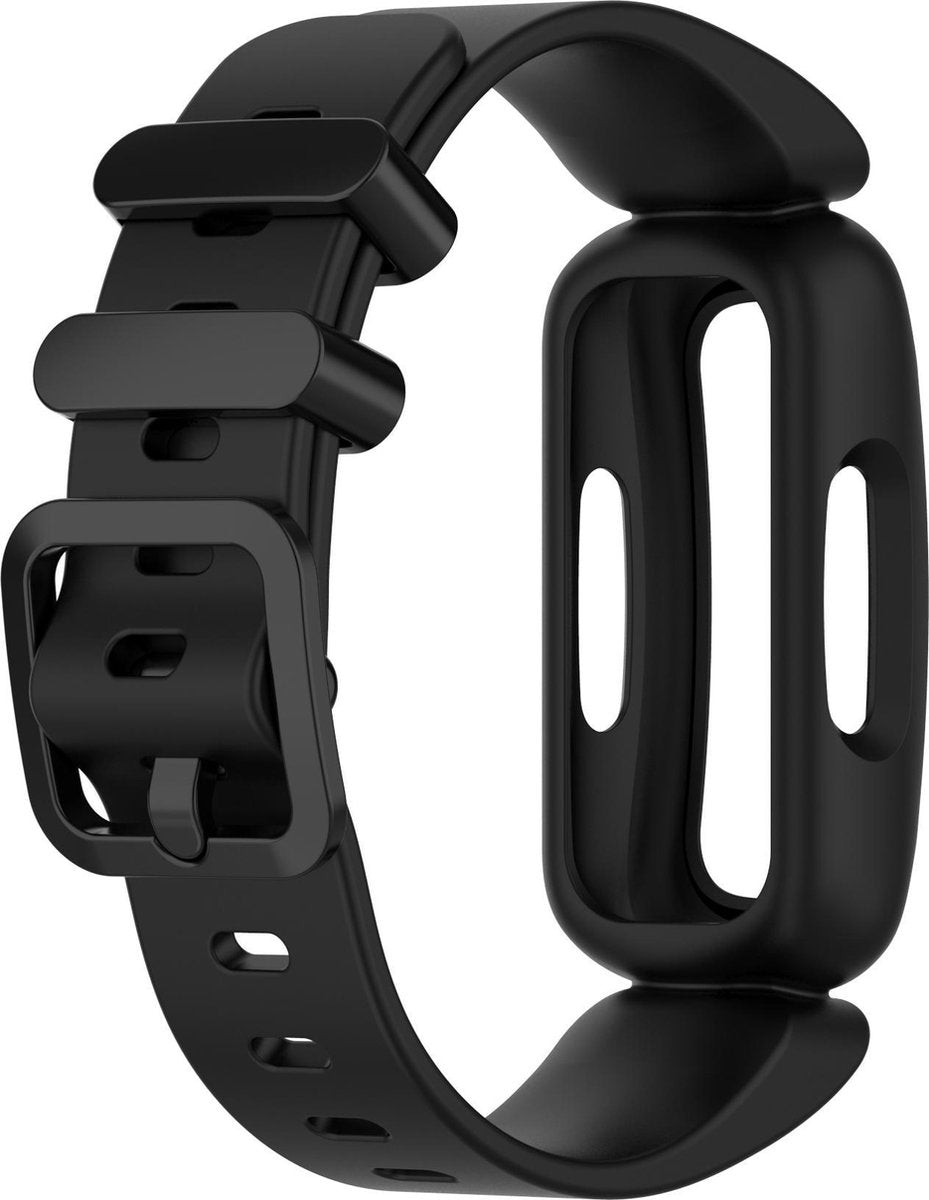 YONO Siliconen Bandje geschikt voor Fitbit Ace 3 Kids - Inspire 2 - Zwart