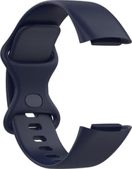 YONO Siliconen Bandje geschikt voor Fitbit Charge 5 / 6 - Donkerblauw - Large