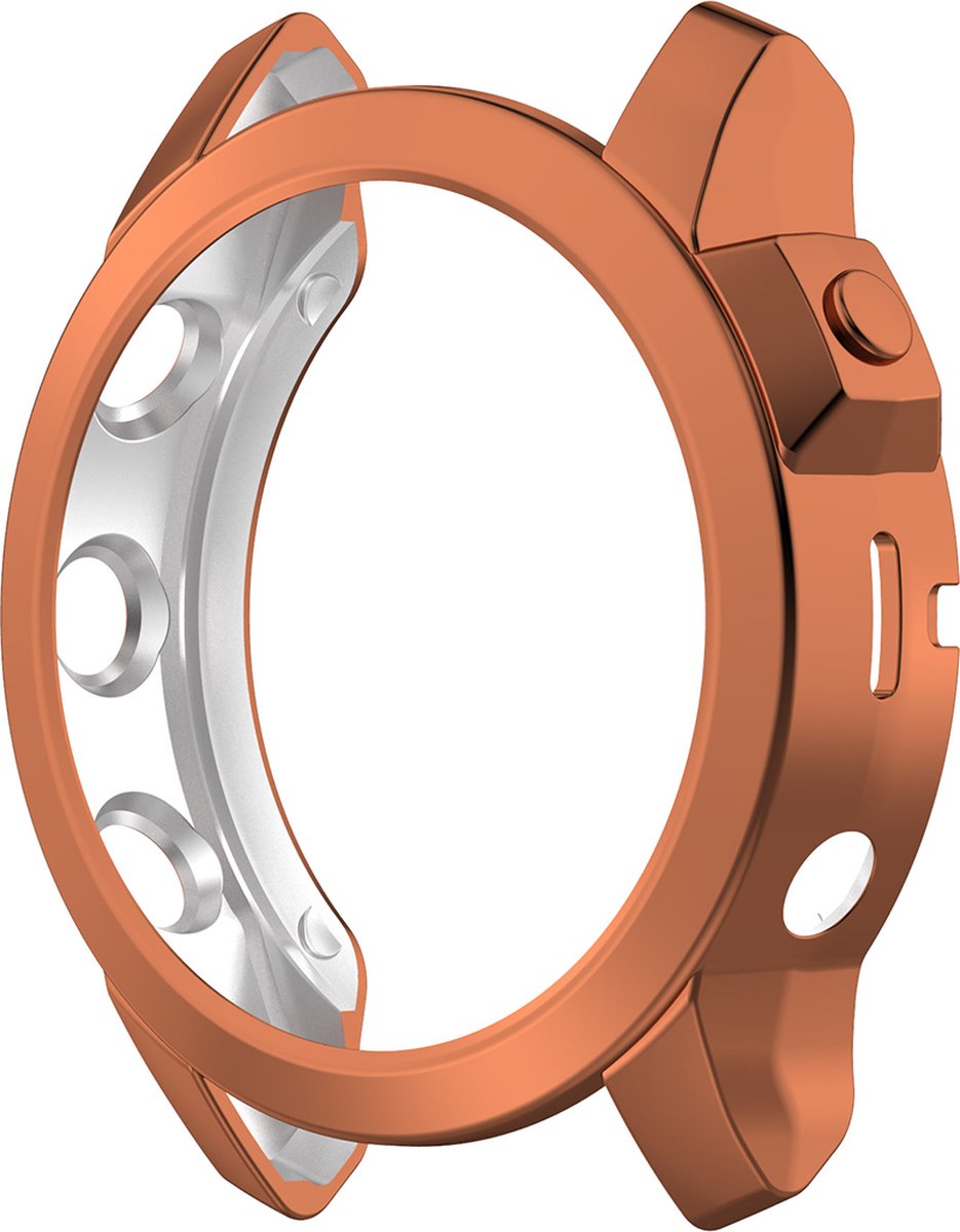 YONO Bumper geschikt voor Garmin Fenix 7S - Siliconen Hoesje - Bescherming Case - Rose Gold