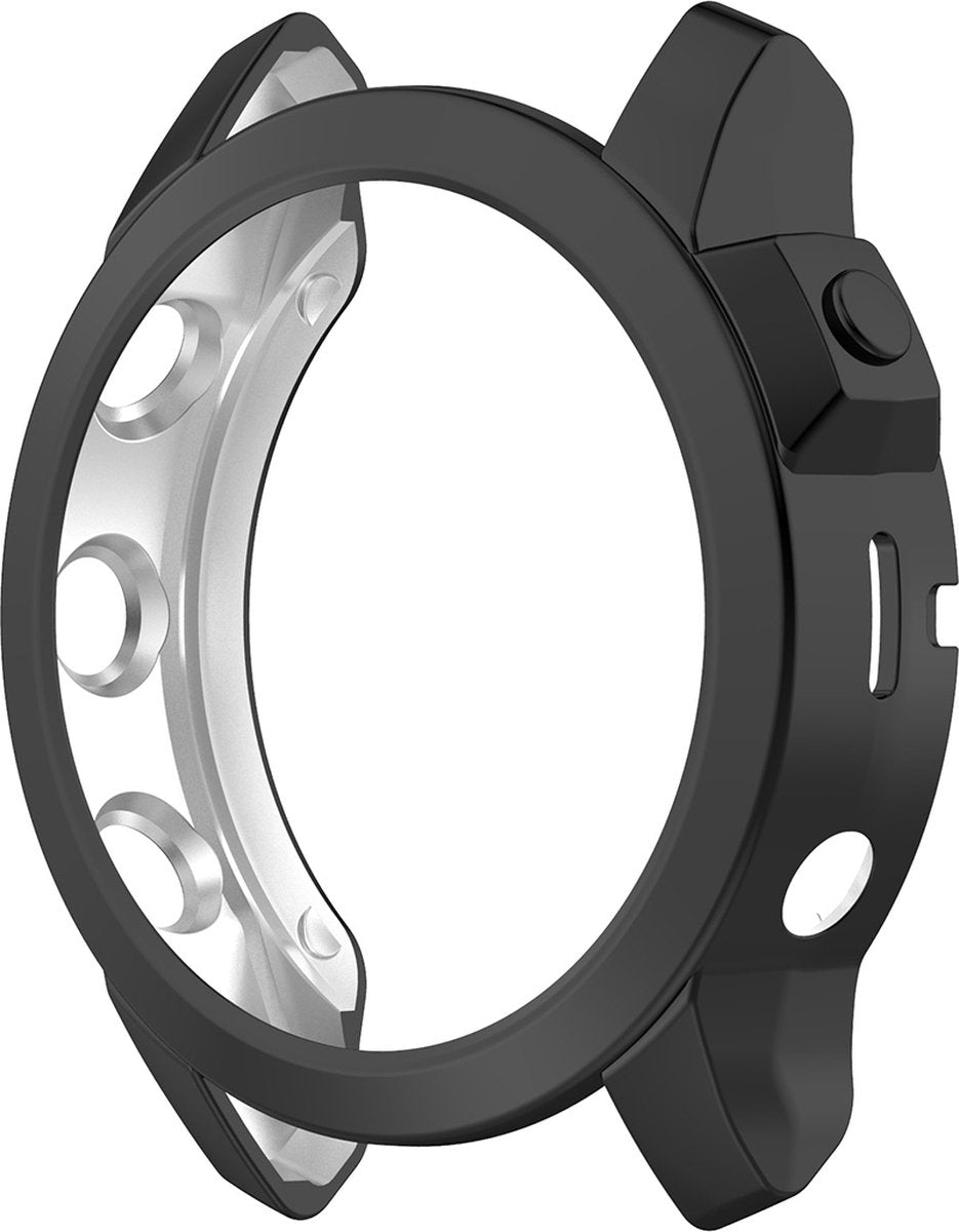 YONO Bumper geschikt voor Garmin Fenix 7X - Siliconen Hoesje - Bescherming Case - Zwart