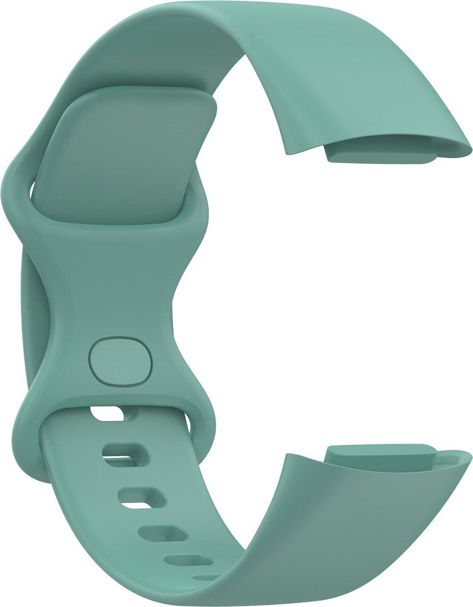 YONO Siliconen Bandje geschikt voor Fitbit Charge 5 / 6 - Groen - Small