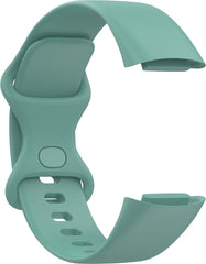 YONO Siliconen Bandje geschikt voor Fitbit Charge 5 / 6 - Groen - Small