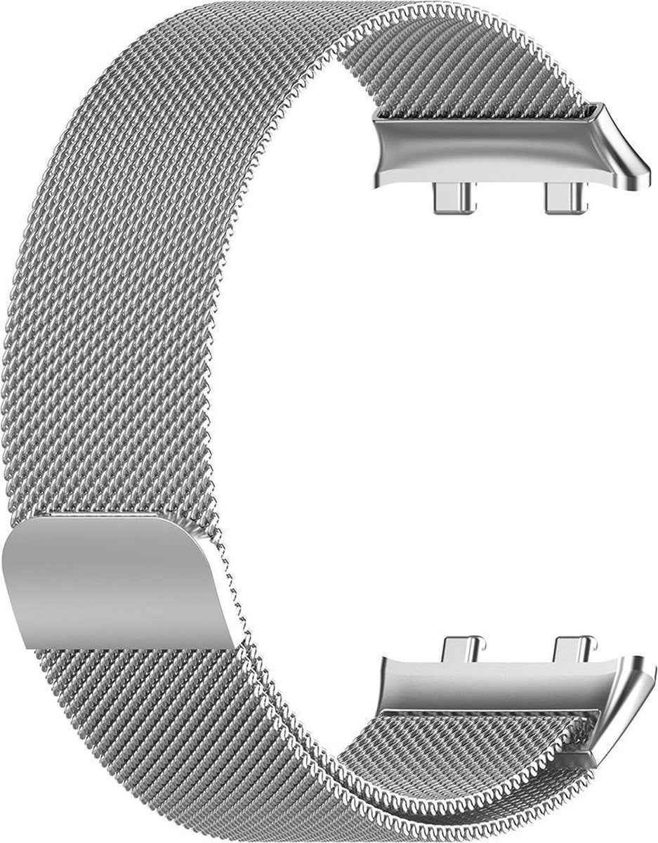 YONO Milanees Bandje geschikt voor Oppo Watch 41mm - Metalen Armband – Zilver