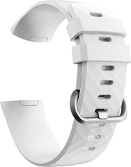 YONO Bandje geschikt voor Fitbit Charge 4/3 – Siliconen – Wit – Large