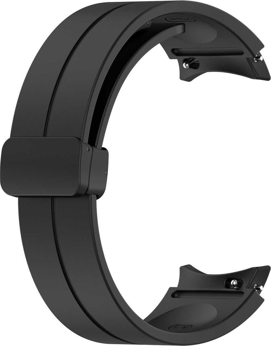 YONO Luxe Siliconen Sport Bandje 20mm geschikt voor Samsung Galaxy Watch 7 / 6 / 5 / 4 (40/43/44/47 mm) - Zwart
