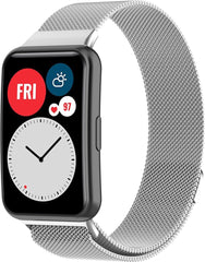 YONO Milanees Bandje geschikt voor Huawei Watch Fit - Milanese Vervangende Armband - Zilver