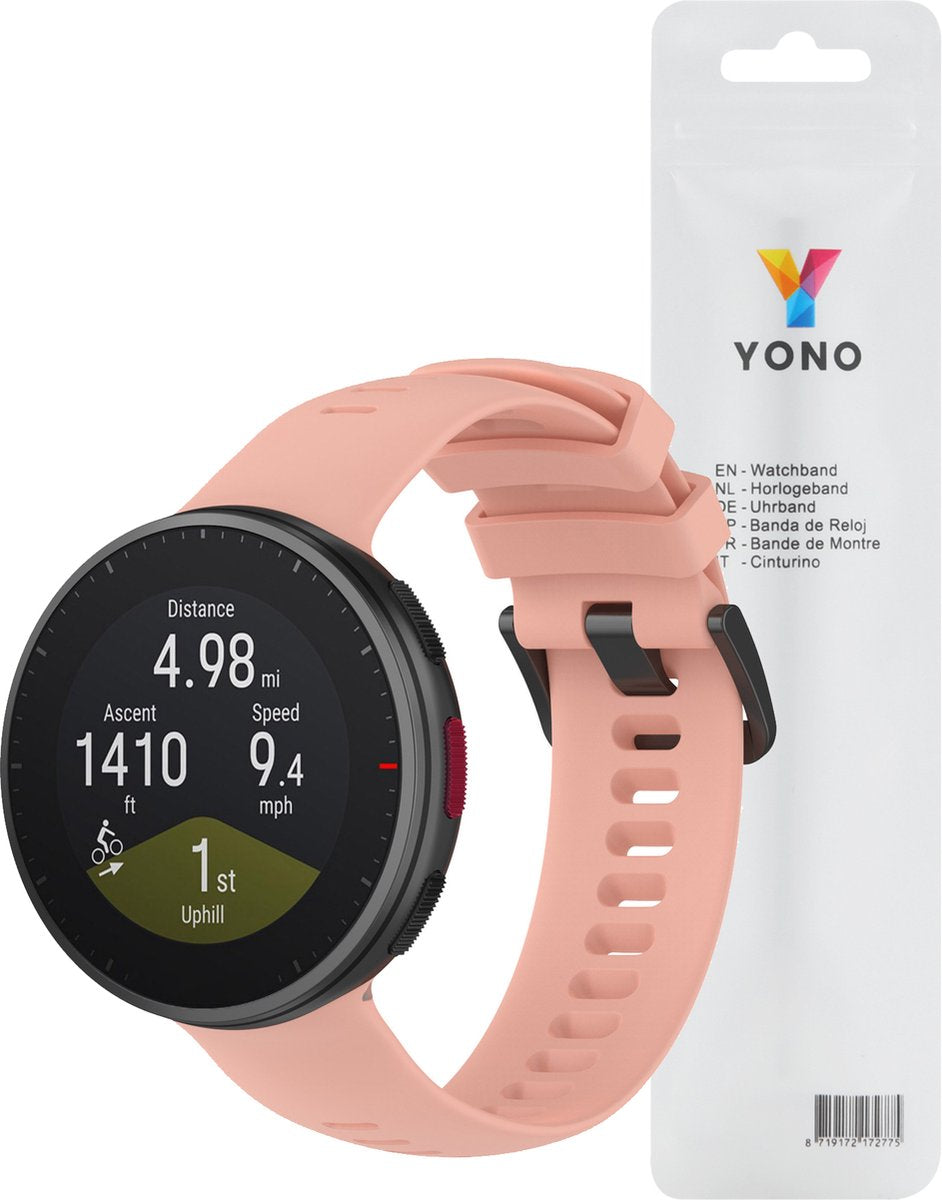 YONO Bandje geschikt voor Polar Vantage V2 - Siliconen - Lichtroze