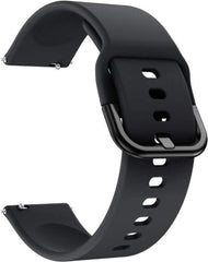 YONO Siliconen Classic Bandje 20mm - Horlogebandje geschikt voor Samsung Galaxy Watch 7 / 6 / 5 / Pro / 4 / 3 / Active 2 - Garmin Approach / Forerunner / Venu 2 Plus / SQ / Vivomove - Polar Ignite / Unite – Huawei - Zwart