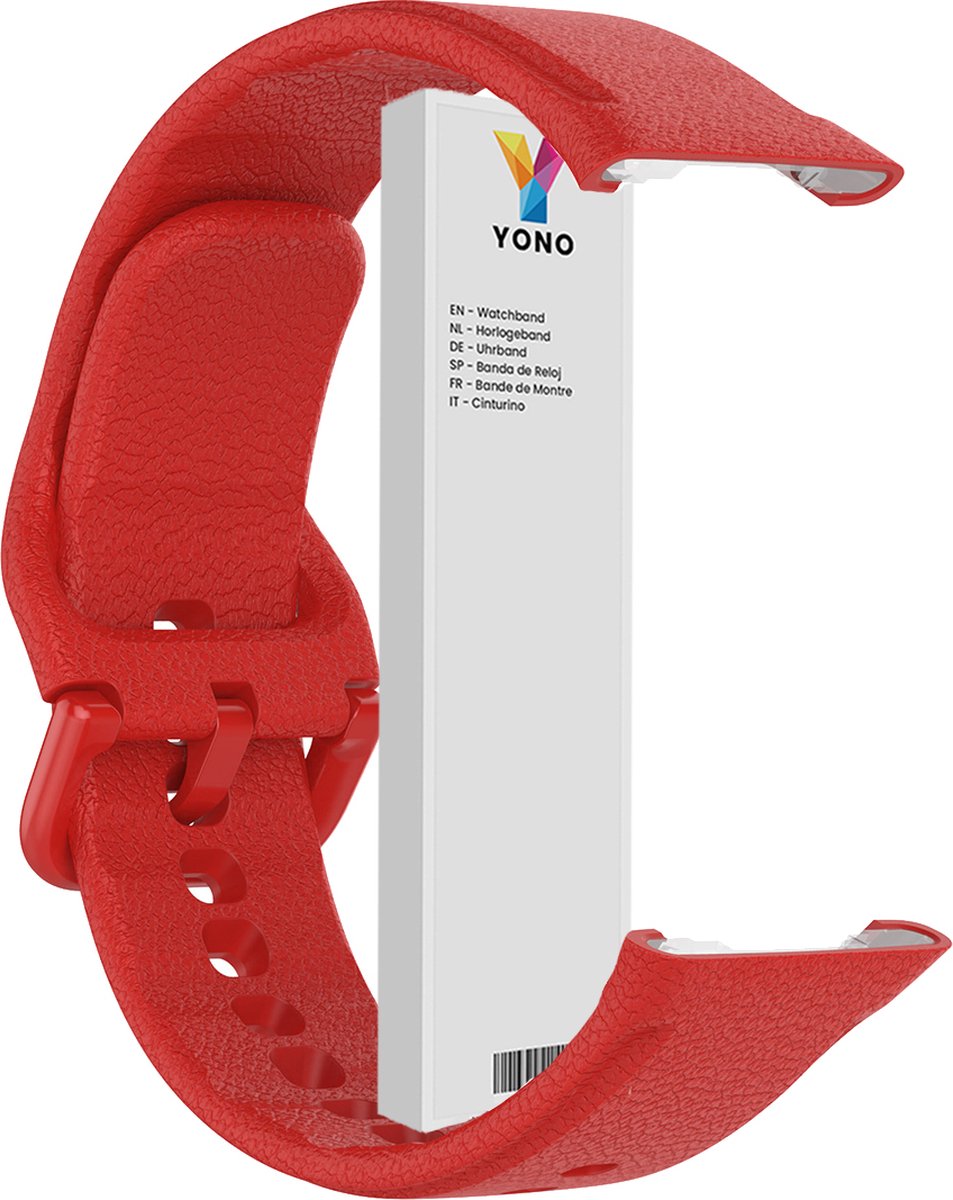 YONO Siliconen Bandje geschikt voor Oppo Watch Free - Rood