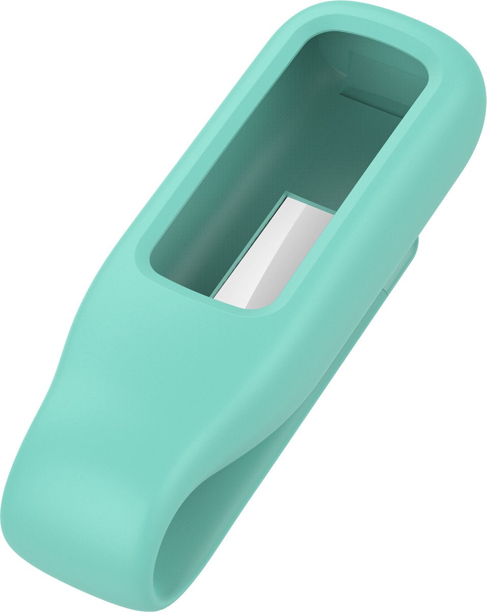 YONO Siliconen Clip Case geschikt voor Fitbit Luxe - Hoesje - Turquoise