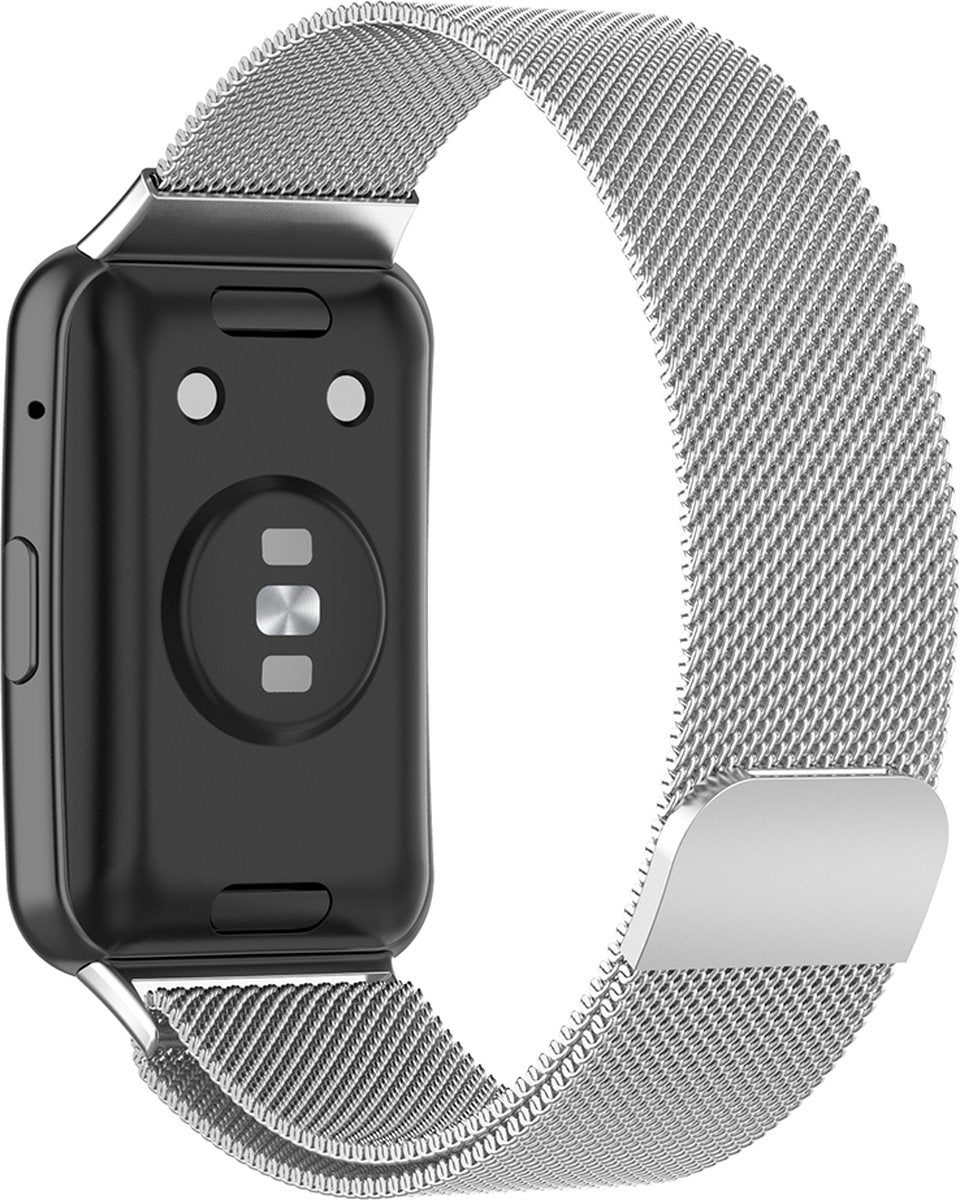 YONO Milanees Bandje geschikt voor Huawei Watch Fit - Milanese Vervangende Armband - Zilver