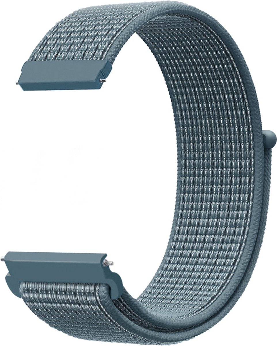 YONO Nylon Velcro Bandje 22mm - Horlogebandje geschikt voor Samsung Galaxy Watch 46mm / 3 (45mm) / Gear s3 - Polar Vantage M2 / Grit X - Huawei Watch GT 3 (pro) / 2 - Amazfit GTR - Leisteen