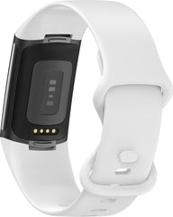 YONO Siliconen Bandje geschikt voor Fitbit Charge 5 / 6 - Wit - Small