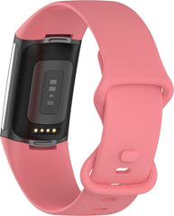 YONO Siliconen Bandje geschikt voor Fitbit Charge 5 / 6 - Roze - Small