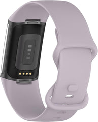 YONO Siliconen Bandje geschikt voor Fitbit Charge 5 / 6 - Lavendel - Large