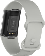 YONO Siliconen Bandje geschikt voor Fitbit Charge 5 / 6 - Grijs - Large