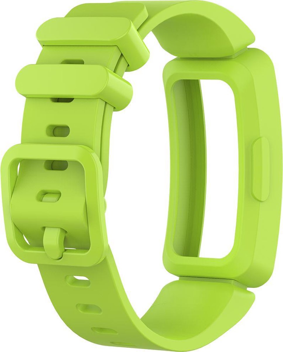 YONO Siliconen Bandje - Geschikt voor Fitbit Ace 2 Kids - Groen