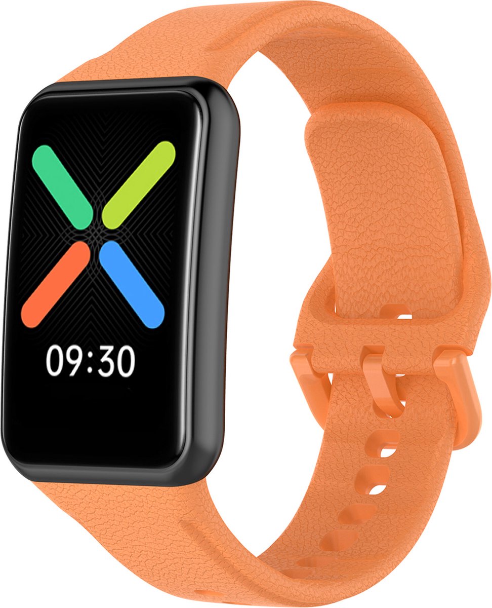 YONO Siliconen Bandje geschikt voor Oppo Watch Free - Oranje