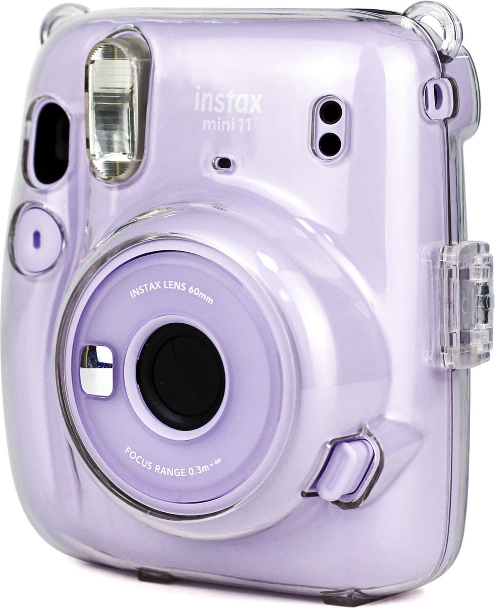 YONO Case geschikt voor Fujifilm Instax Mini 11 – Hoesje met Draagriem – Transparant