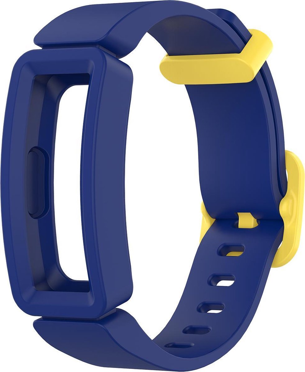 YONO Siliconen Bandje - Geschikt voor Fitbit Ace 2 Kids - Blauw