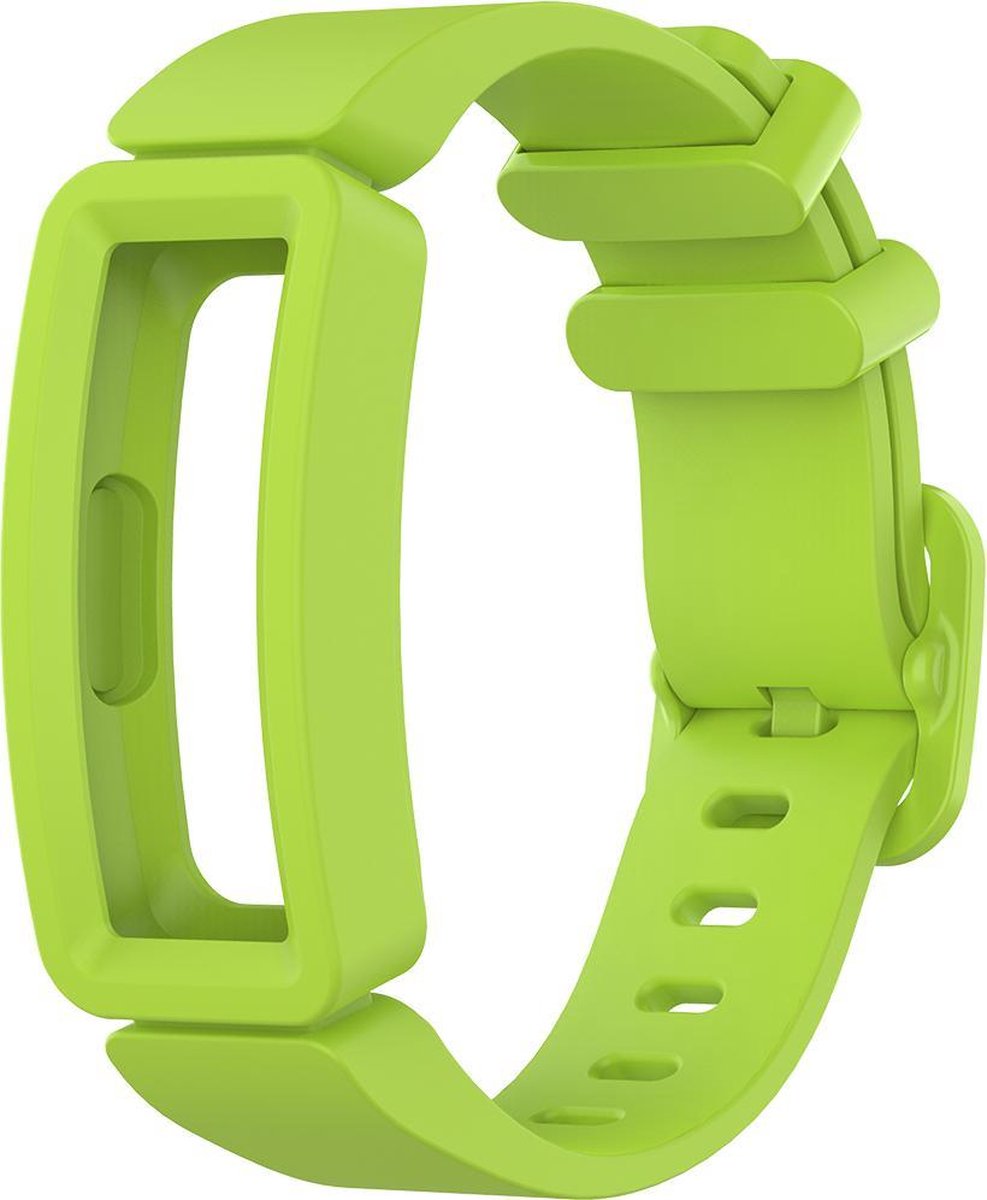YONO Siliconen Bandje - Geschikt voor Fitbit Ace 2 Kids - Groen