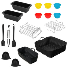 YONO Accessoires Set  geschikt voor Philips Dual Basket Airfryer 3000 & 5000 series - 18in1