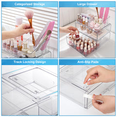 YONO Make Up Organizer met Lades - Skincare Organizer - Parfum Houder - Cosmetica - Nagellak - Transparant