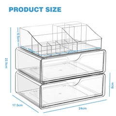 YONO Make Up Organizer met Lades - Skincare Organizer - Parfum Houder - Cosmetica - Nagellak - Transparant